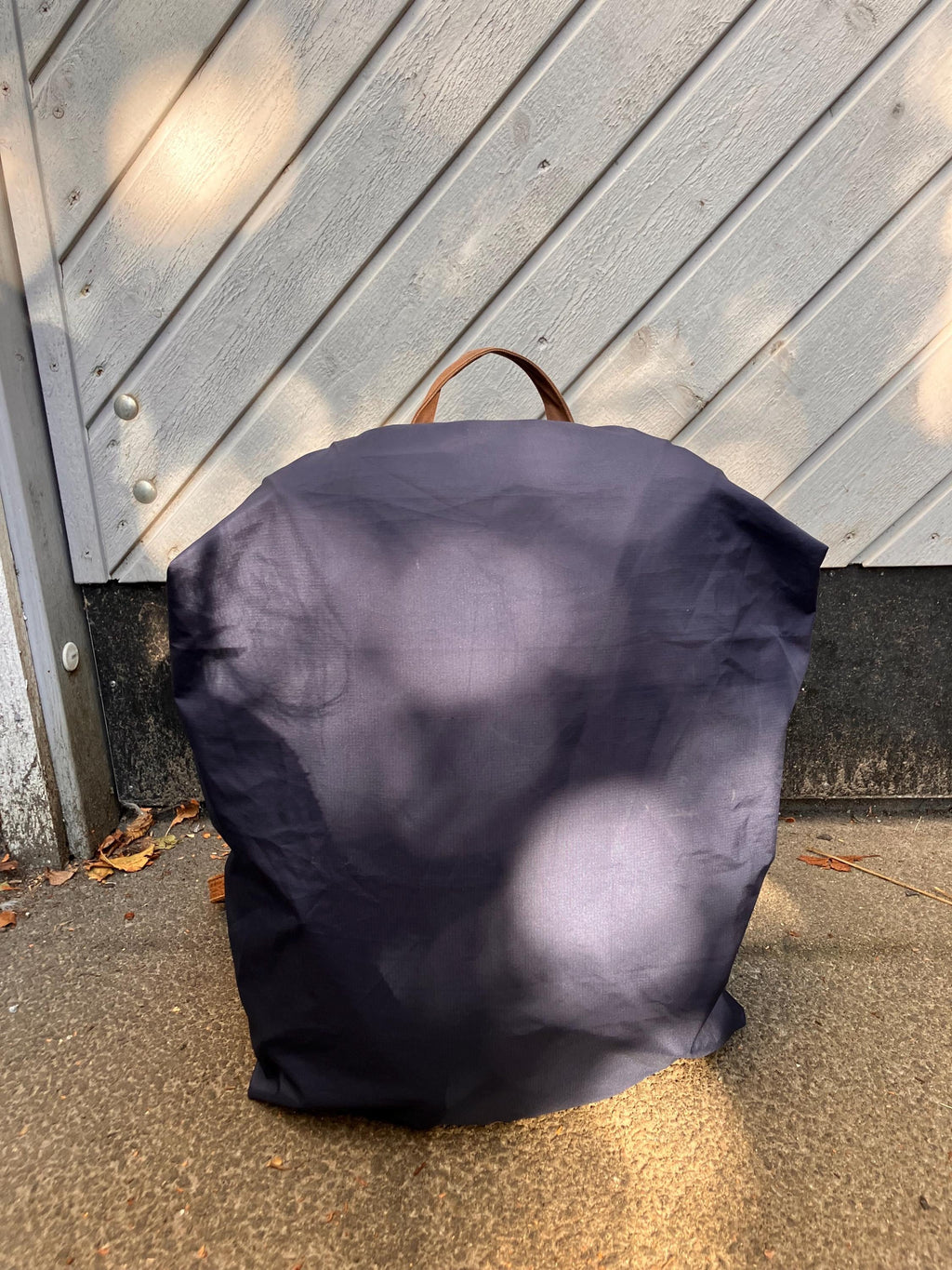 reusable backpack rain cover: upcycled waterproof & durable (navy blue)