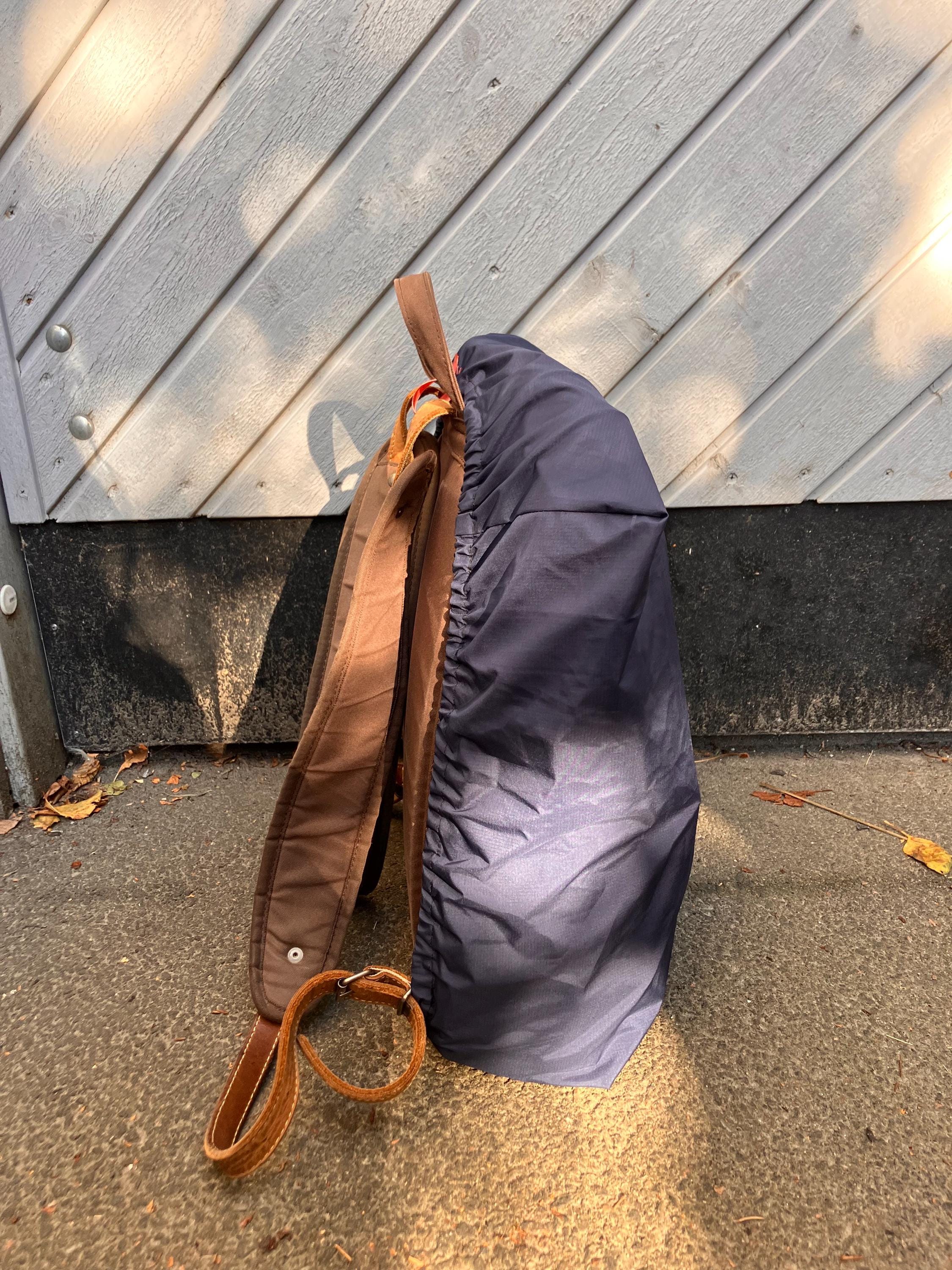 reusable backpack rain cover: upcycled waterproof & durable (navy blue)