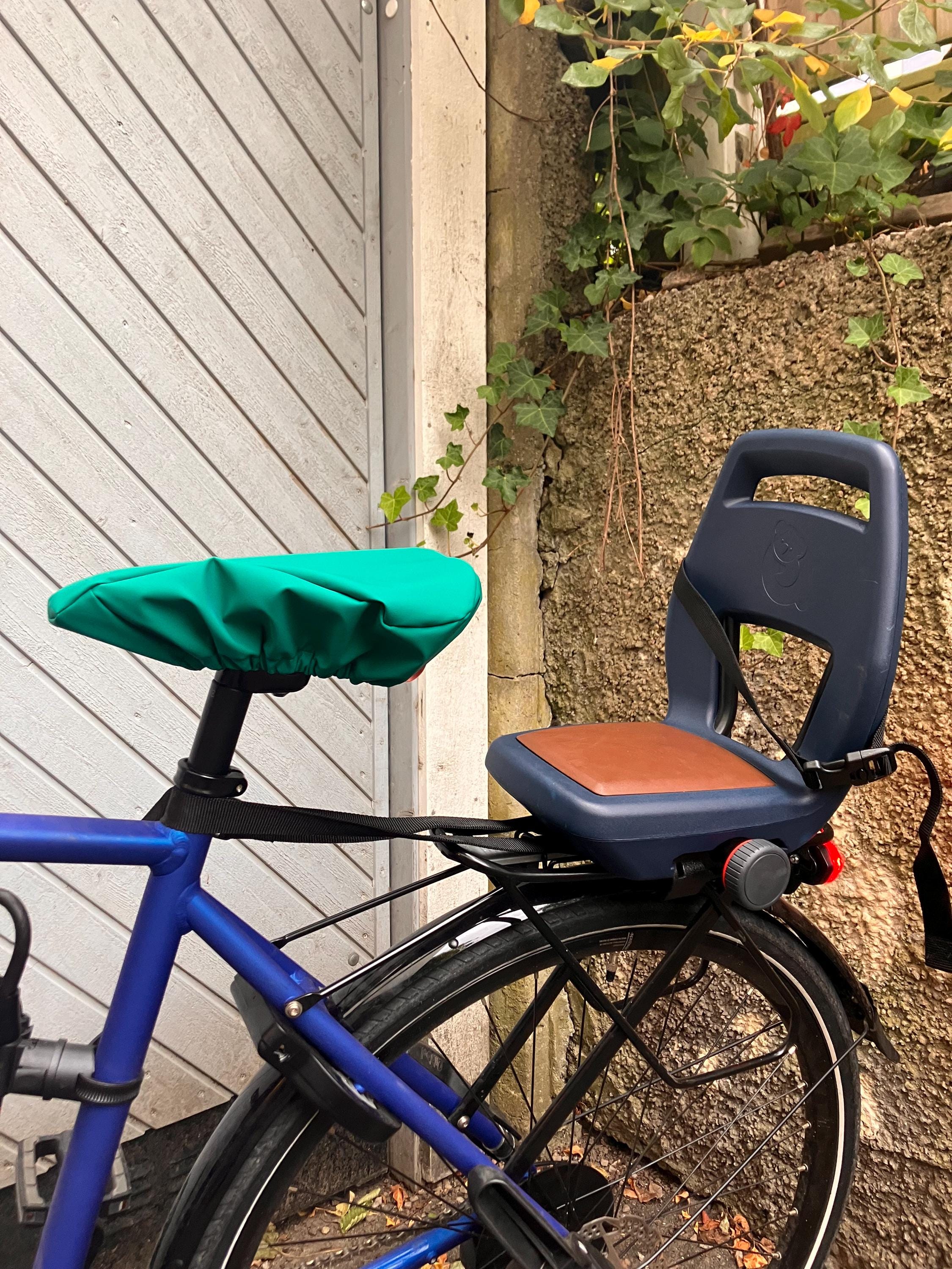 reusable bicycle seat cover: upcycled waterproof & durable