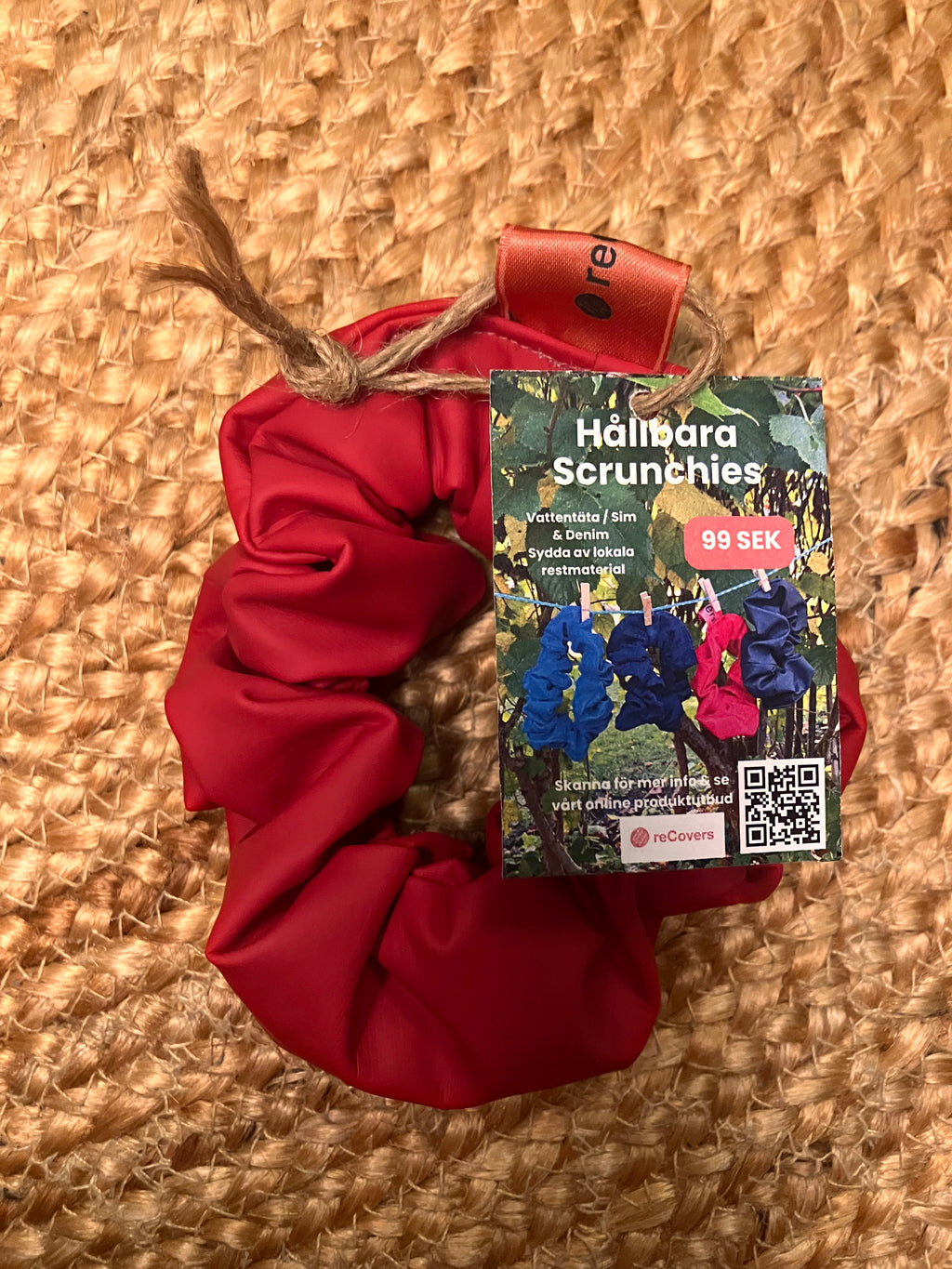 upcycled scrunchies: waterproof & denim